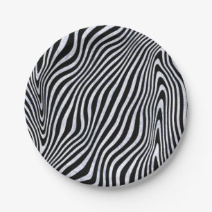 Eisige Zebra-Streifen Pappteller
