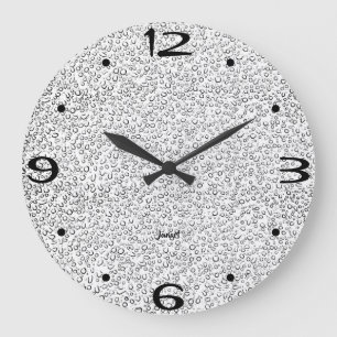 Eisiger Nebelgrauer Apfelschimmel Moderner Wandzei Große Wanduhr