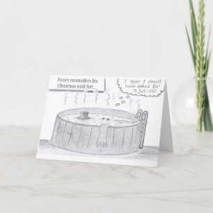 Eisiger Wunschzettel Feiertagskarte