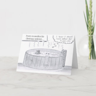 Eisiger Wunschzettel Feiertagskarte