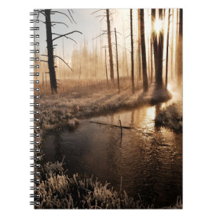 Eisiger Yellowstone-Morgen Notizblock