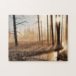 Eisiger Yellowstone-Morgen Puzzle