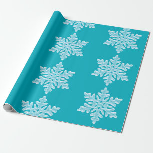 Eisiges Aqua-aquamarines gefrorenes Geschenkpapier