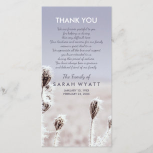 Eisiges Beileid der Wiesen-  des Winter-  danken Dankeskarte