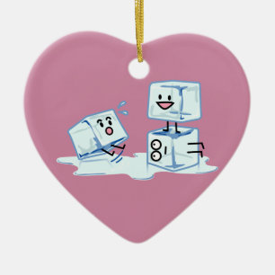 eisiges Würfelwasser der Eiswürfel, das Keramikornament