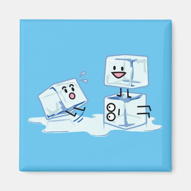 eisiges Würfelwasser der Eiswürfel, das Magnet (Vorne)