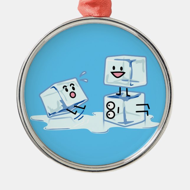 eisiges Würfelwasser der Eiswürfel, das Ornament Aus Metall (Vorne)