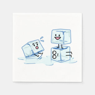 eisiges Würfelwasser der Eiswürfel, das Serviette