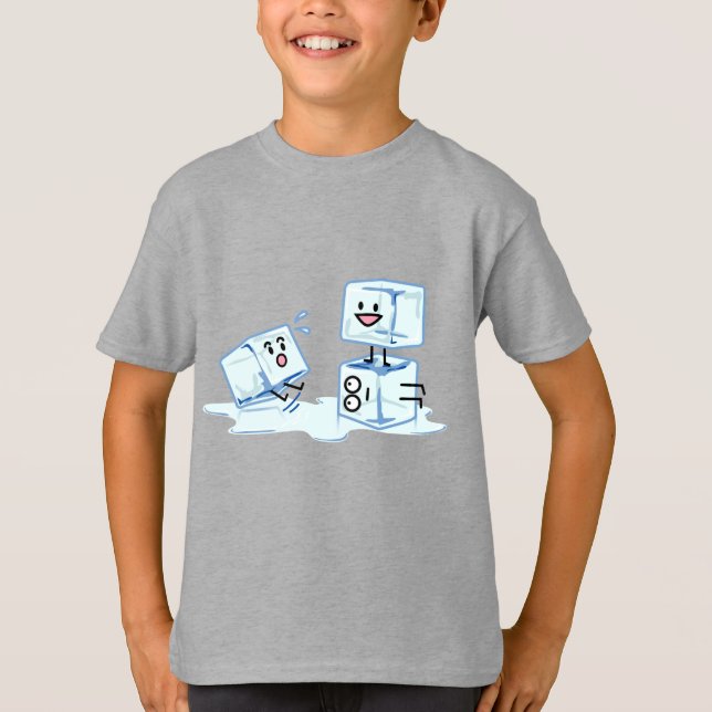 eisiges Würfelwasser der Eiswürfel, das T-Shirt (Vorderseite)