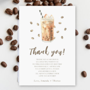 Eiskaffee-Baby-Shower Vielen Dank Dankeskarte