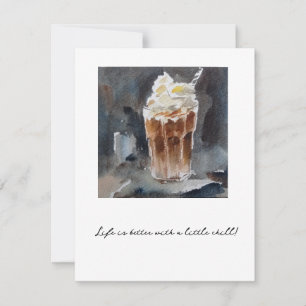 Eiskaffee Frappuccino Feiertagskarte