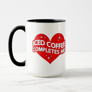 Eiskaffee schließt mich ab tasse