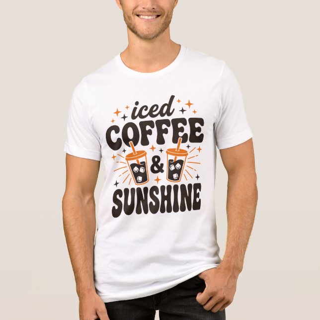 Eiskaffee-Sonnenschein-Sommer-Vibes Tri-Blend Shirt (Vorderseite)
