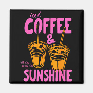Eiskaffee & Sonnenschein Strand Hawaii Sommer Magnet