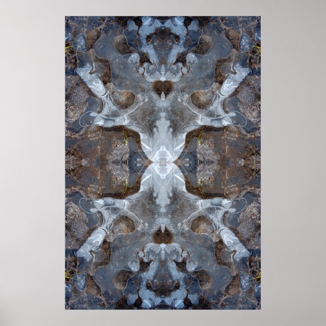 Eiskaleidoskopmuster Poster (Vorne)