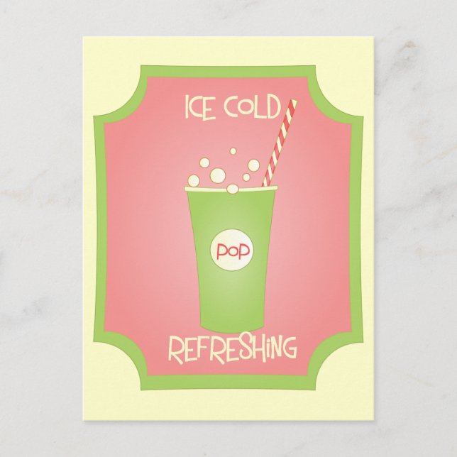 Eiskalt Erfrischender Pop Postkarte (Vorderseite)