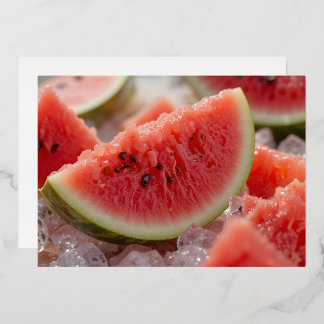 Eiskalte Sommer-Vibes Folien Feiertagskarte