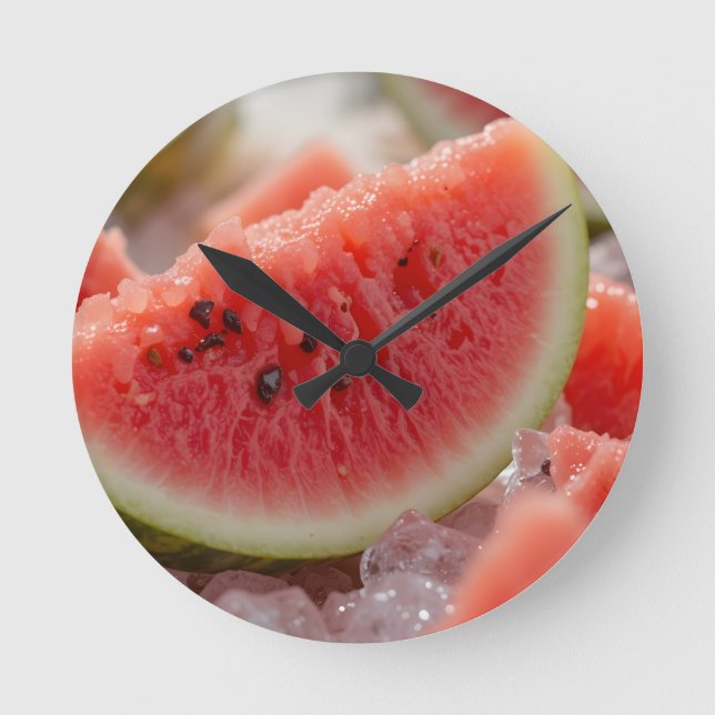 Eiskalte Sommer-Vibes Runde Wanduhr (Vorderseite)