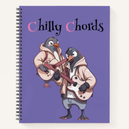 Eiskalter Groove: Rockin' Penguin Duo Notizbuch