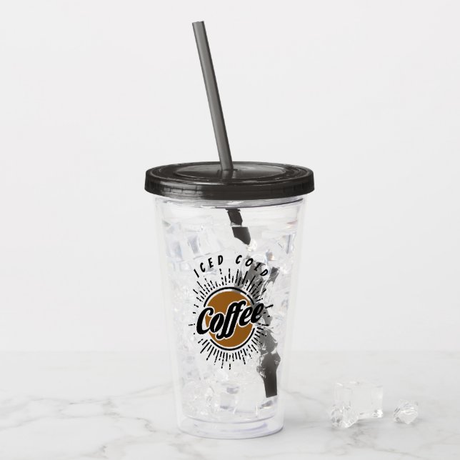 Eiskalter Kaffee Acryltrinkbecher (Vorderseite Ice)