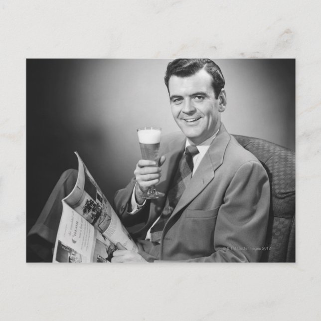 Eiskaltes Bier Postkarte (Vorderseite)