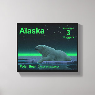 Eiskantenbär - Alaska-Bühne Leinwanddruck