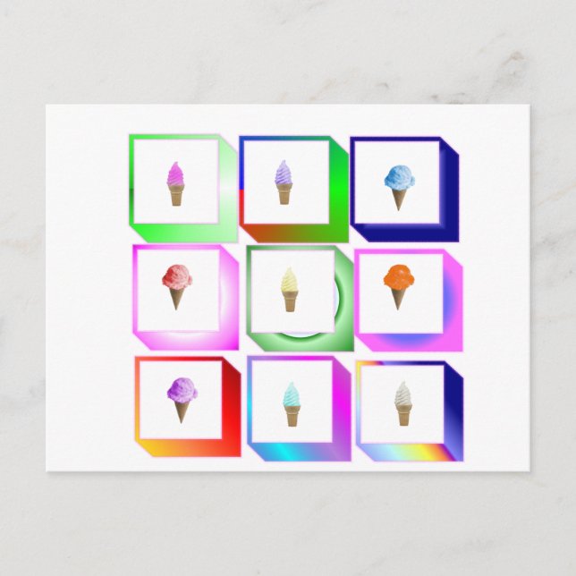 Eiskartons Postkarte (Vorderseite)