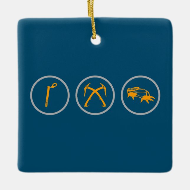 Eisklettergestänge Keramikornament (Vorderseite)