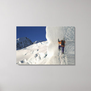Eisklettern auf dem Tasman-Gletscher unterhalb des Leinwanddruck