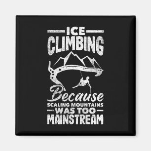 Eisklettern Bergsteigen Lustiger Wandkletterer Magnet