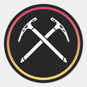 Eisklettern - Eisgrenzen überschreiten Runder Aufkleber