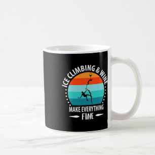 Eisklettern, Eispickel, Bergsteigen, Bergsteiger Kaffeetasse