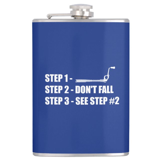 Eisklettern - Nicht fallen Flachmann (Vorderseite)