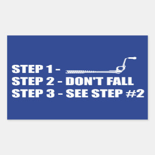 Eisklettern - Nicht fallen Rechteckiger Aufkleber