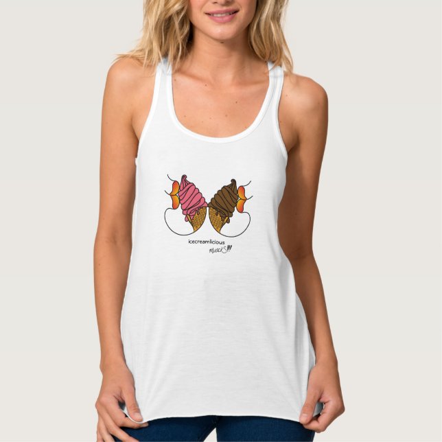 Eiskräutermuschel S Erdbeerschokolade Tank Top (Vorderseite)