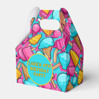 " EISKREAM UND POPSICLES PAPIERPAPIERE TELLER " GESCHENKSCHACHTEL