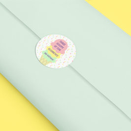 Eiskrem 3. Geburtstag Runder Aufkleber