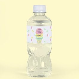 Eiskrem 3. Geburtstag Wasserflaschenetikett