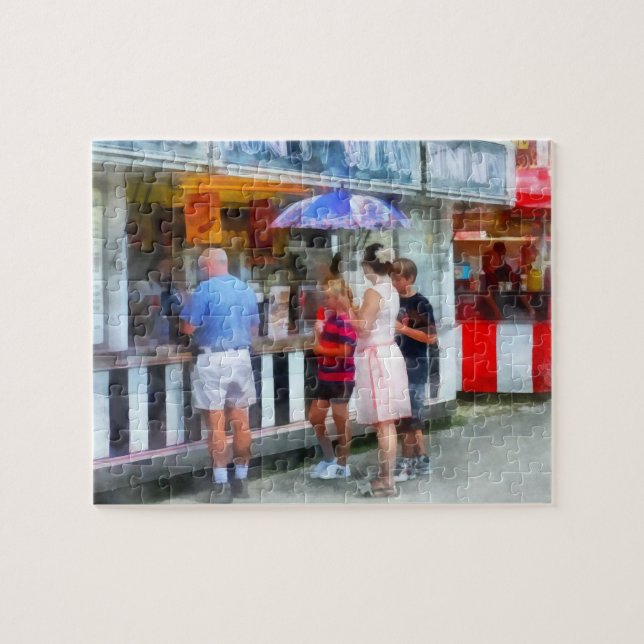 Eiskrem auf der Messe kaufen Puzzle (Horizontal)