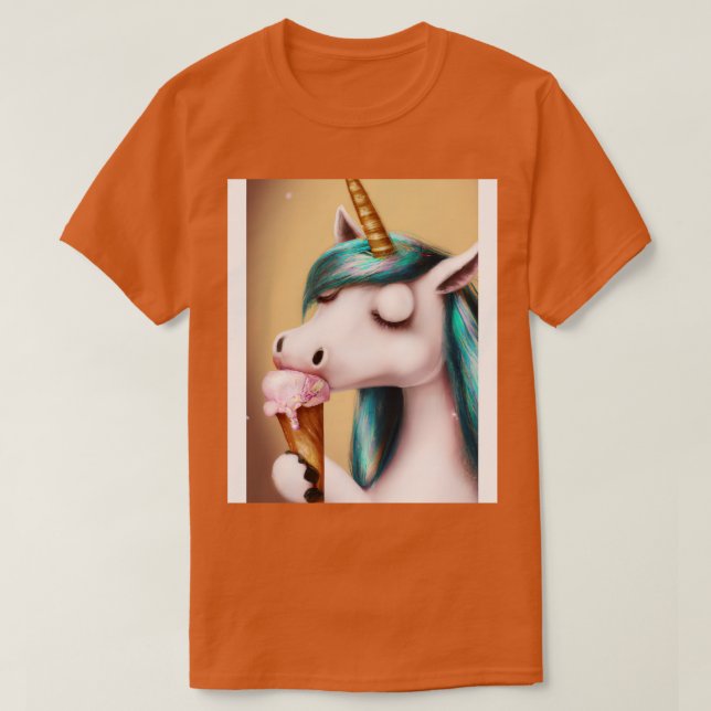 Eiskrem Einhorn T-Shirt (Design vorne)