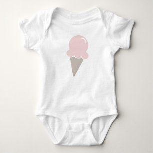 Eiskrem Niedlich Erdbeerrosa Baby Strampler
