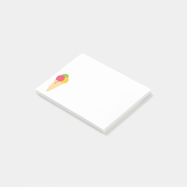 Eiskrem Post-it Klebezettel (angewinkelt)