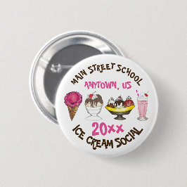 Eiskrem Sozialer Gefallen Banana Split Button