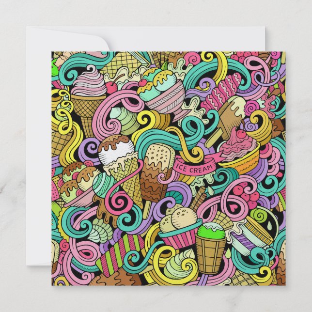 Eiskrem Unwiderstehliche Party Einladungen (Vorderseite)
