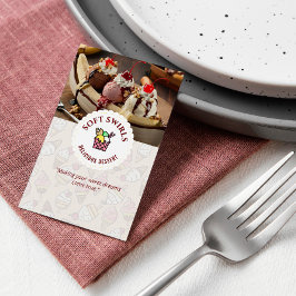 Eiskremgeschäft | Köstliche Dessertcreme Visitenkarte