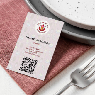 Eiskremgeschäft | Köstliche Dessertgeschmacksricht Visitenkarte