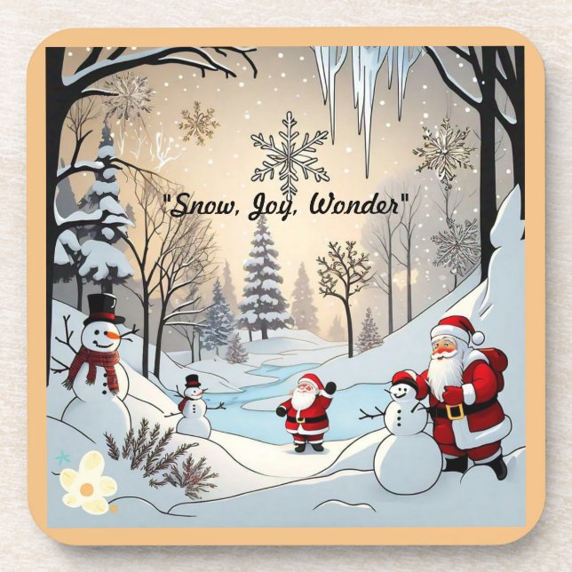 "Eiskristall-Schönheit" Getränkeuntersetzer (Vorderseite)