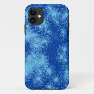 Eiskristall-Sternenexplosionen, blauer Hintergrund Case-Mate iPhone Hülle