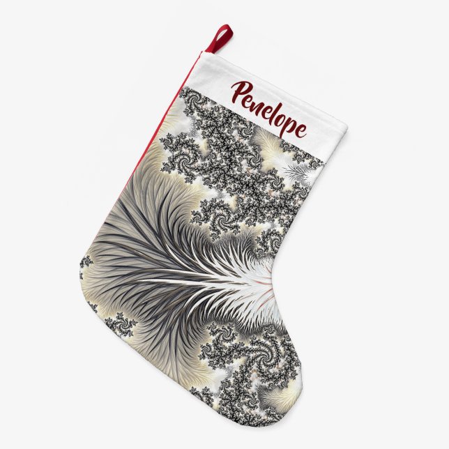 Eiskristalle, gefroren, Fraktal mit Namen Großer Weihnachtsstrumpf (Vorderansicht (hängend))