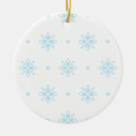 Eiskristalle in blau keramik ornament